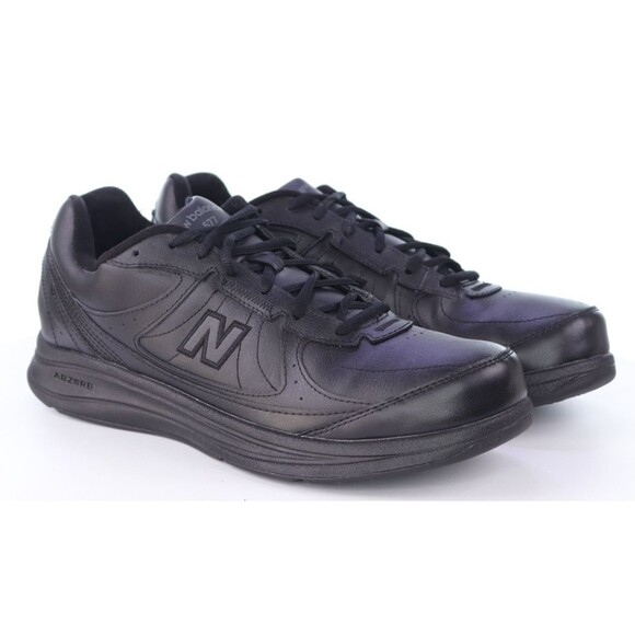 New Balance 577 $150 Men\'s Comfort Walking Shoes Size 11.5 D Leather Black